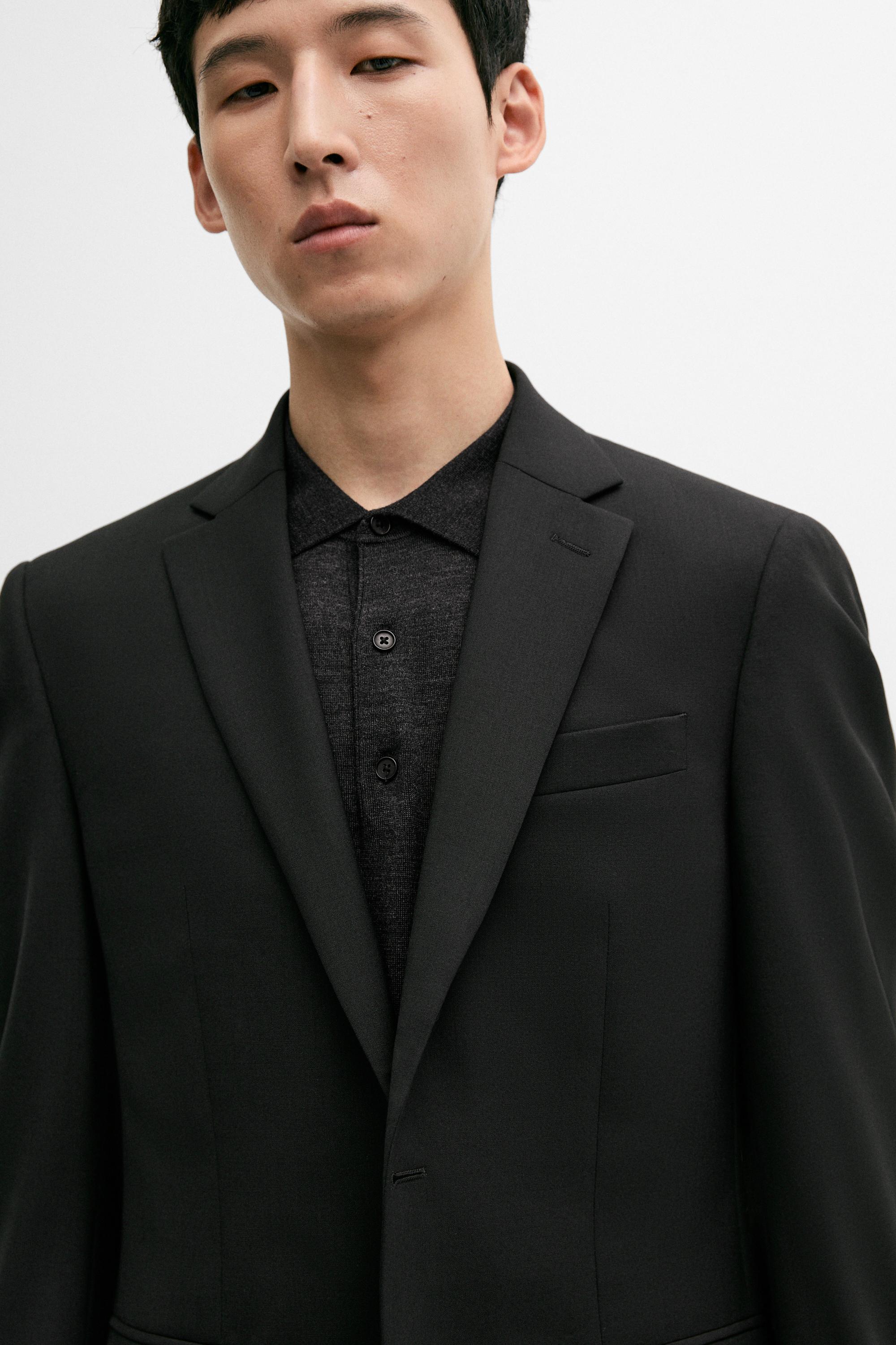 100% cool wool suit blazer