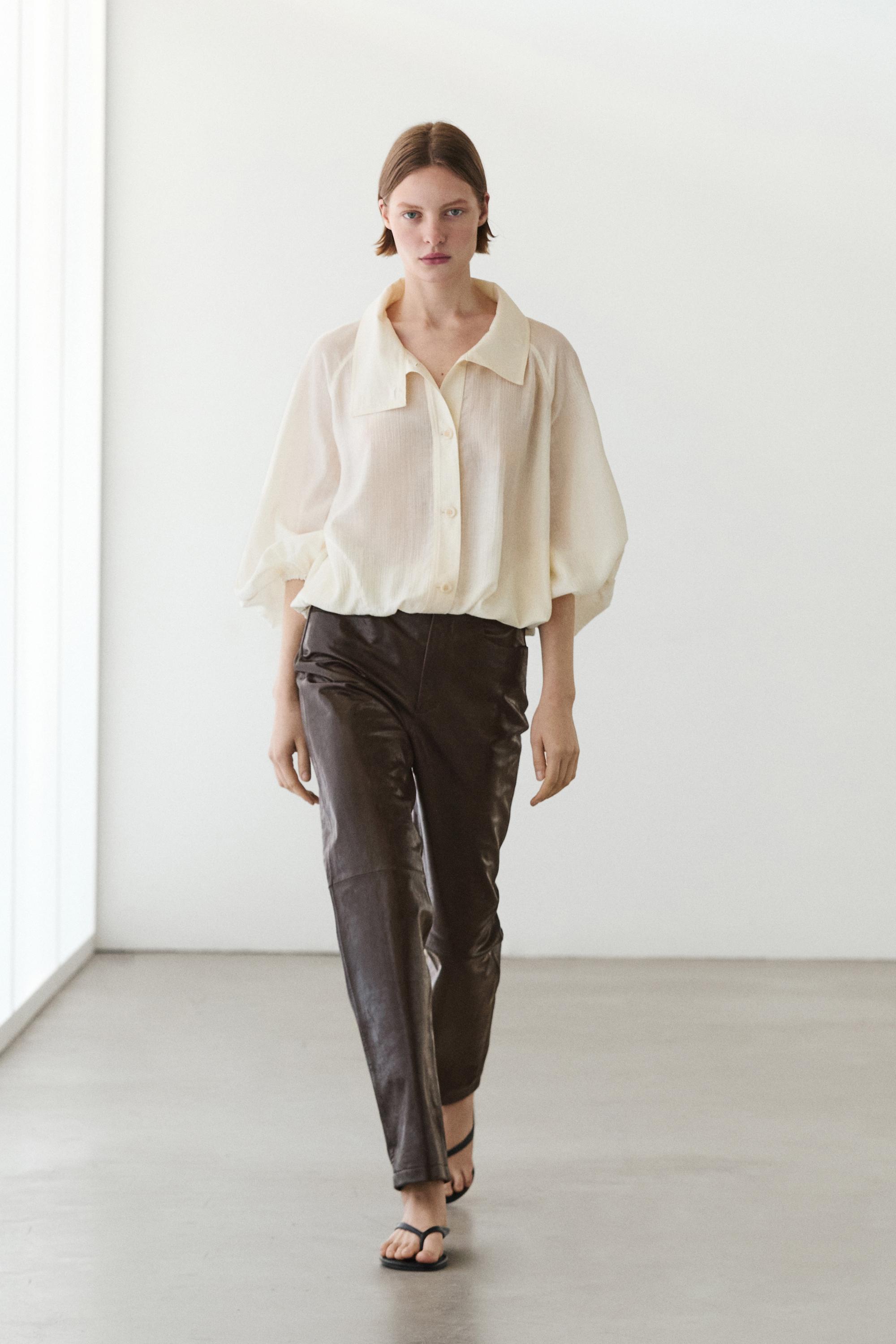 Nappa leather trousers