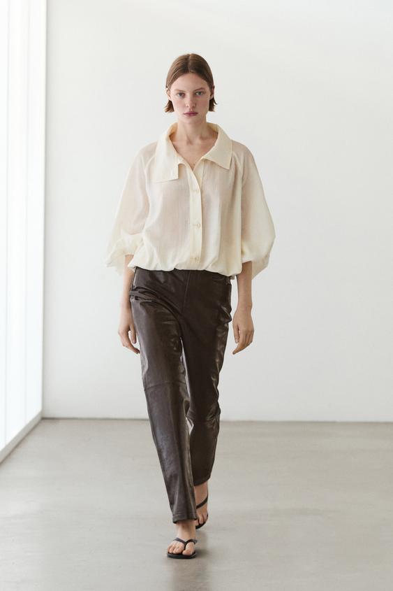 Nappa leather trousers from Zara - $690
