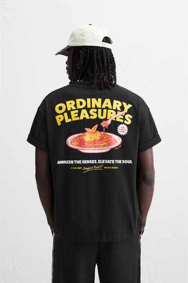 T-SHIRT IMPRIMÉ BIMATIÈRE - Noir de Zara - Image 2