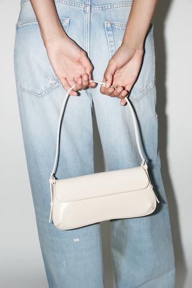 SAC PORTÉ ÉPAULE À RABAT - blanc de Zara - Image 1
