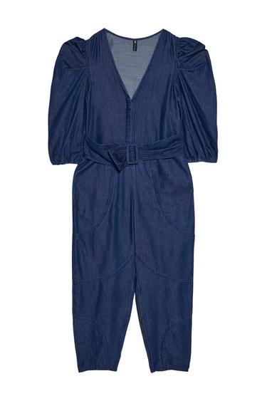 VOLUMINOUS DENIM JUMPSUIT