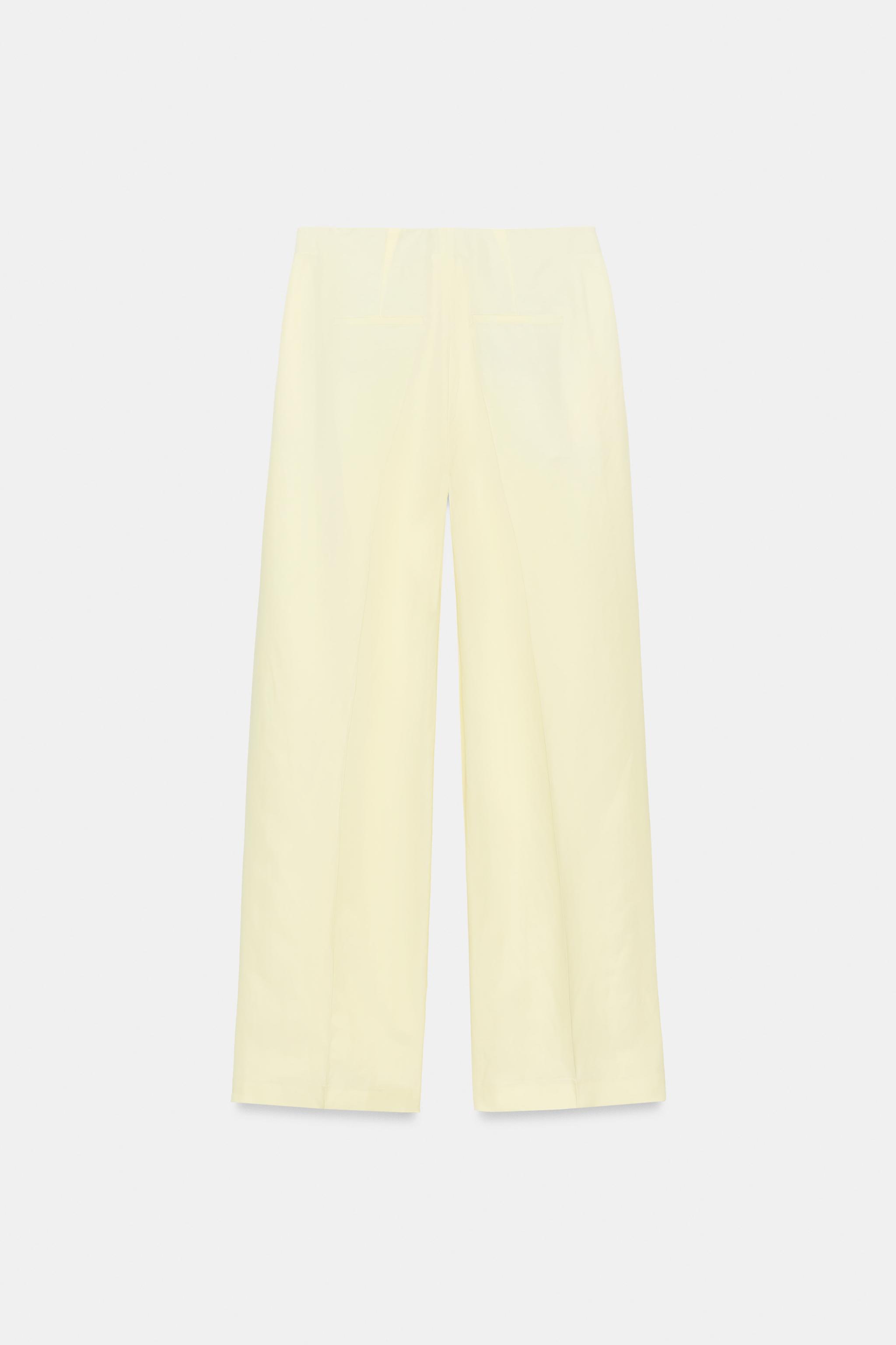 ZW COLLECTION PLEATED PANTS - Yellow | ZARA United States