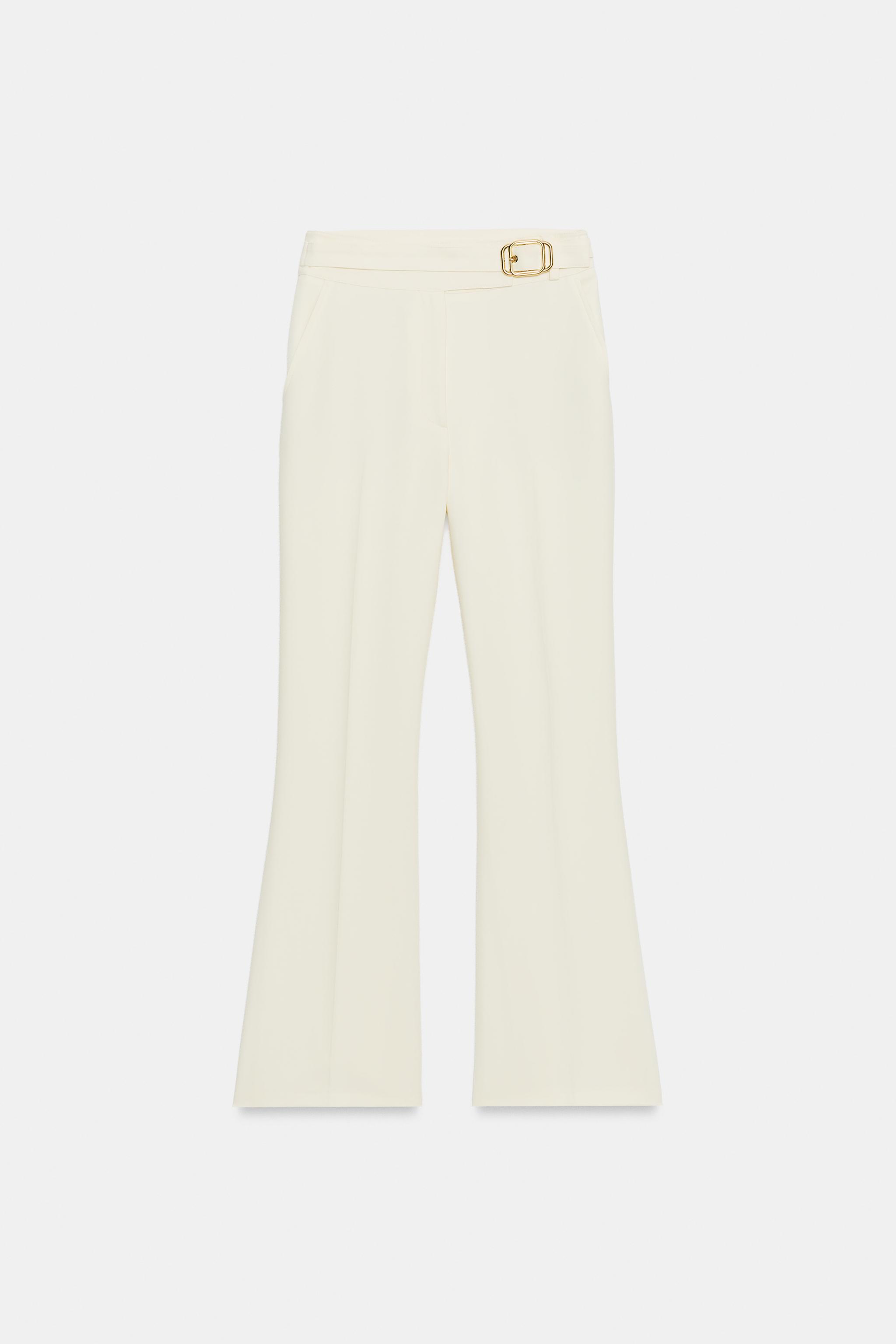 Женские брюки Zara FLARE BUCKLE TROUSERS