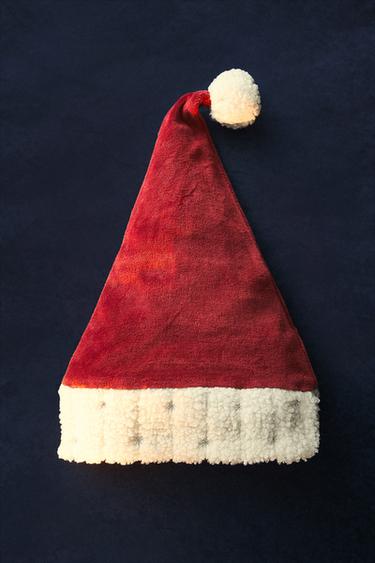 KIDS' FATHER CHRISTMAS HAT — Red 1