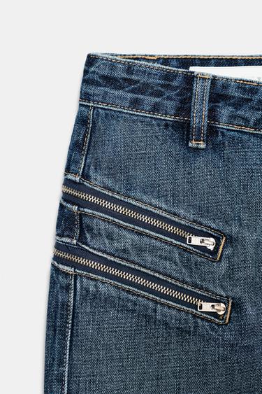 JUPE EN JEAN TRF ZIPS - Indigo de Zara - Image 5