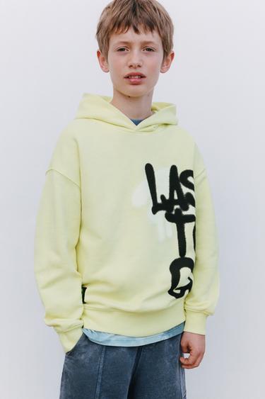 GRAFFITI SWEATSHIRT - Light lime green by Zara