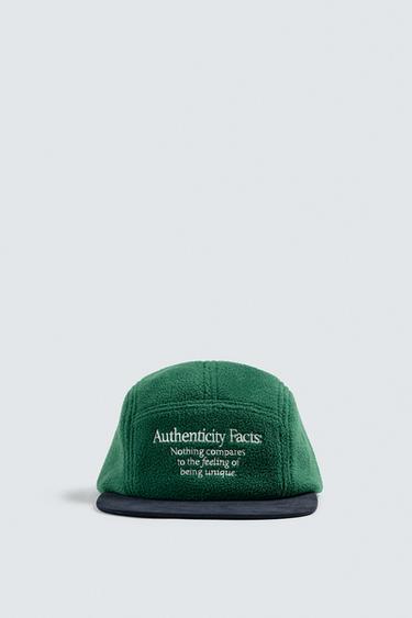 CONTRAST EMBROIDERY CAP - Green by Zara - Image 1