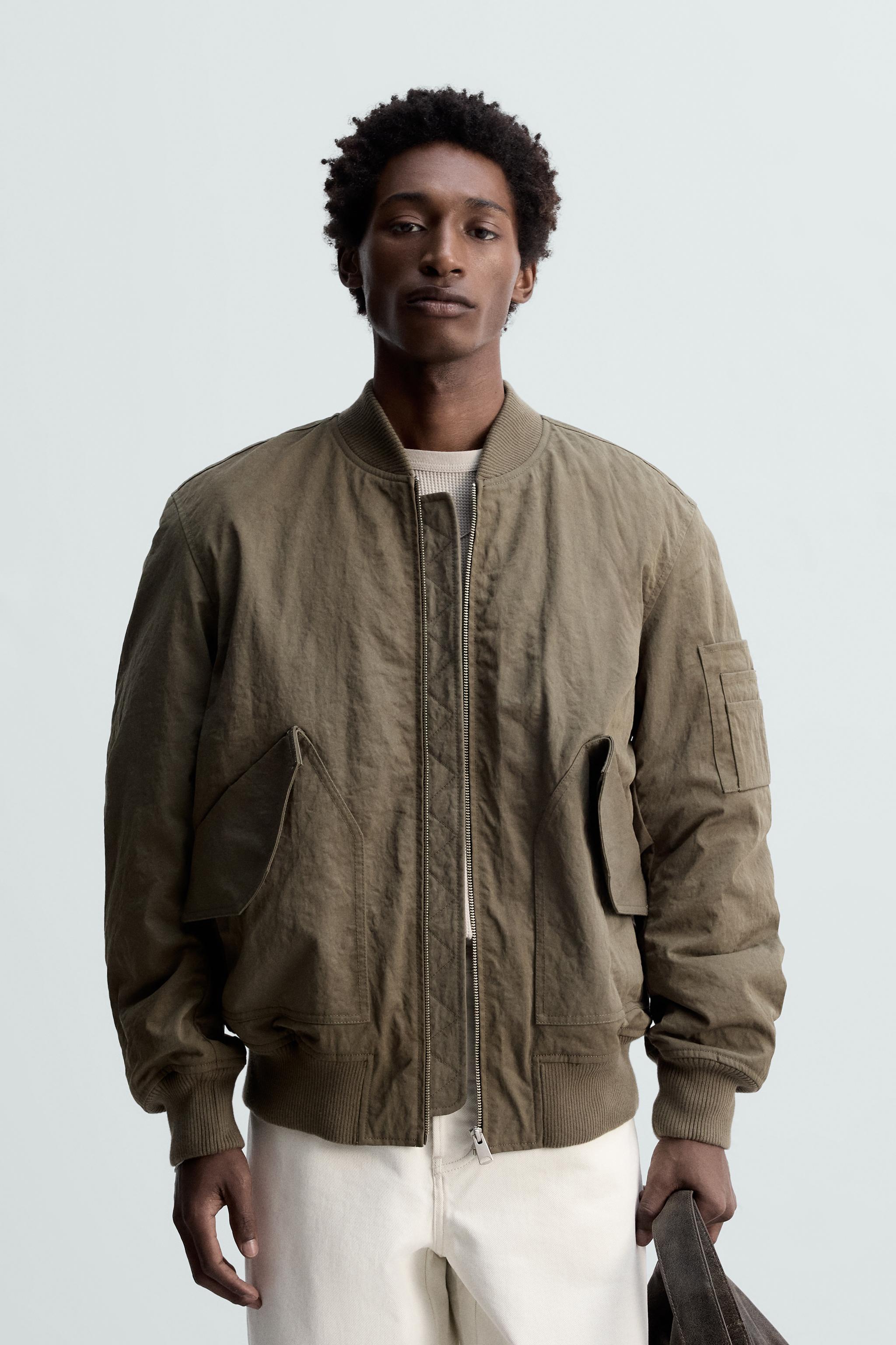 JAQUETA BOMBER ACOLCHOADA - Marrom / Verde | ZARA Brasil