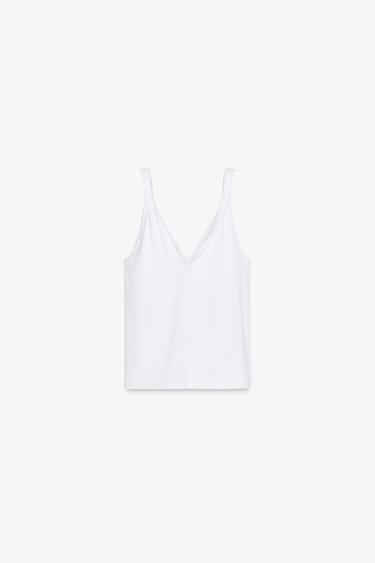 GATHERED COTTON T-SHIRT - White by Zara - Image 5