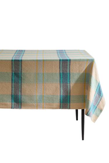 DYED THREAD CHECK TABLECLOTH - Blue by Zara
