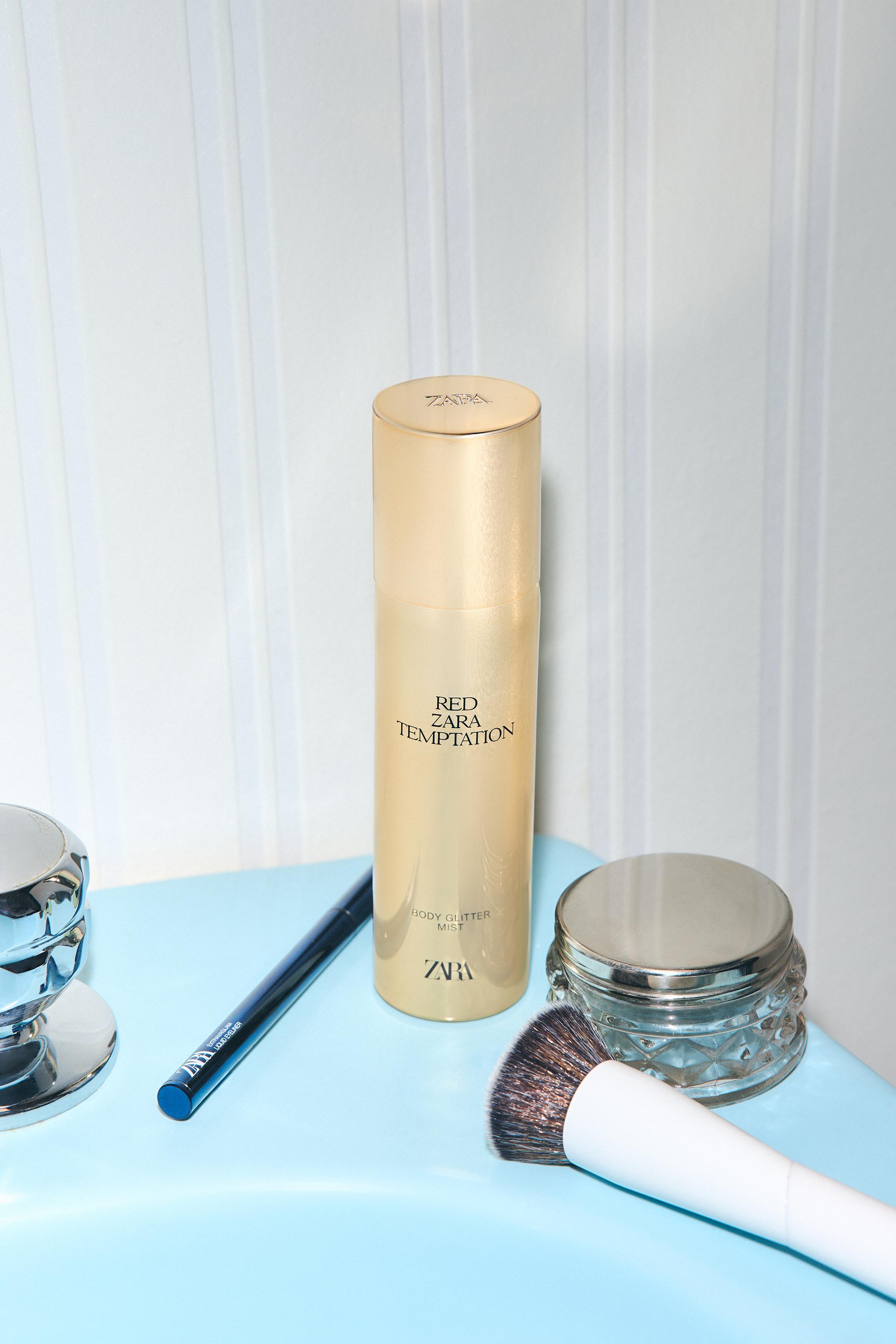 RED ZARA TEMPTATION BODY GLITTER SPRAY 100ML (3.4 FL.OZ). - TINTED