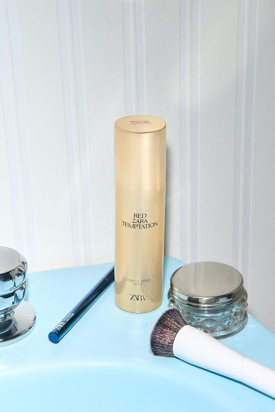 RED ZARA TEMPTATION BODY GLITTER SPRAY 100ML / 3.38 oz - TINTED LEATHER by Zara - Image 0