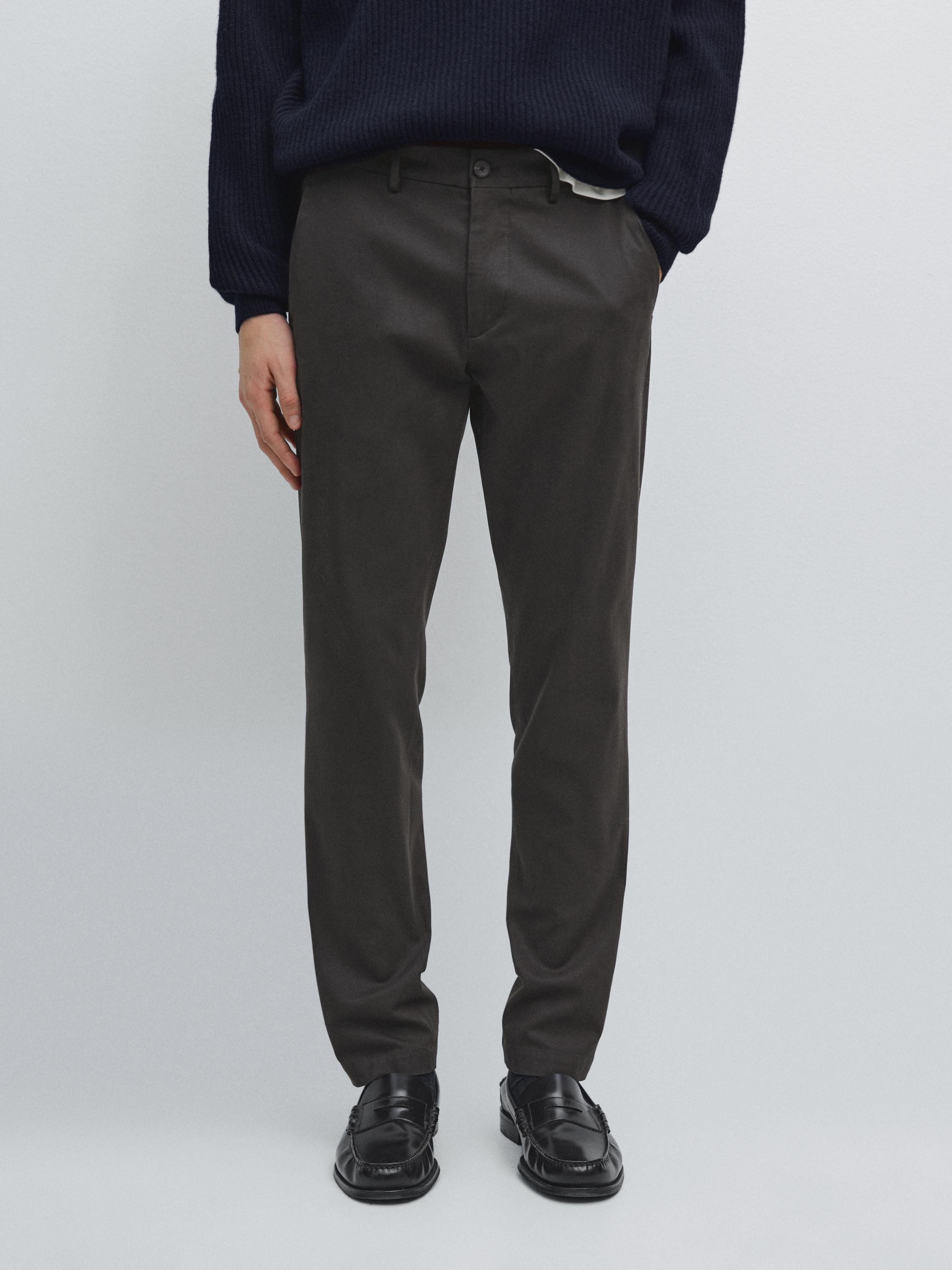 Pantalon slim en serge