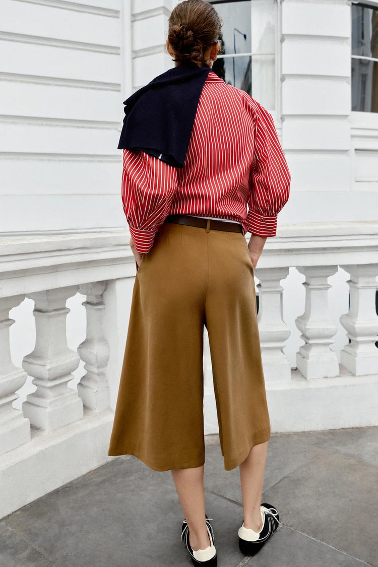Pantalones cortos Bermuda largos con cinturón 5