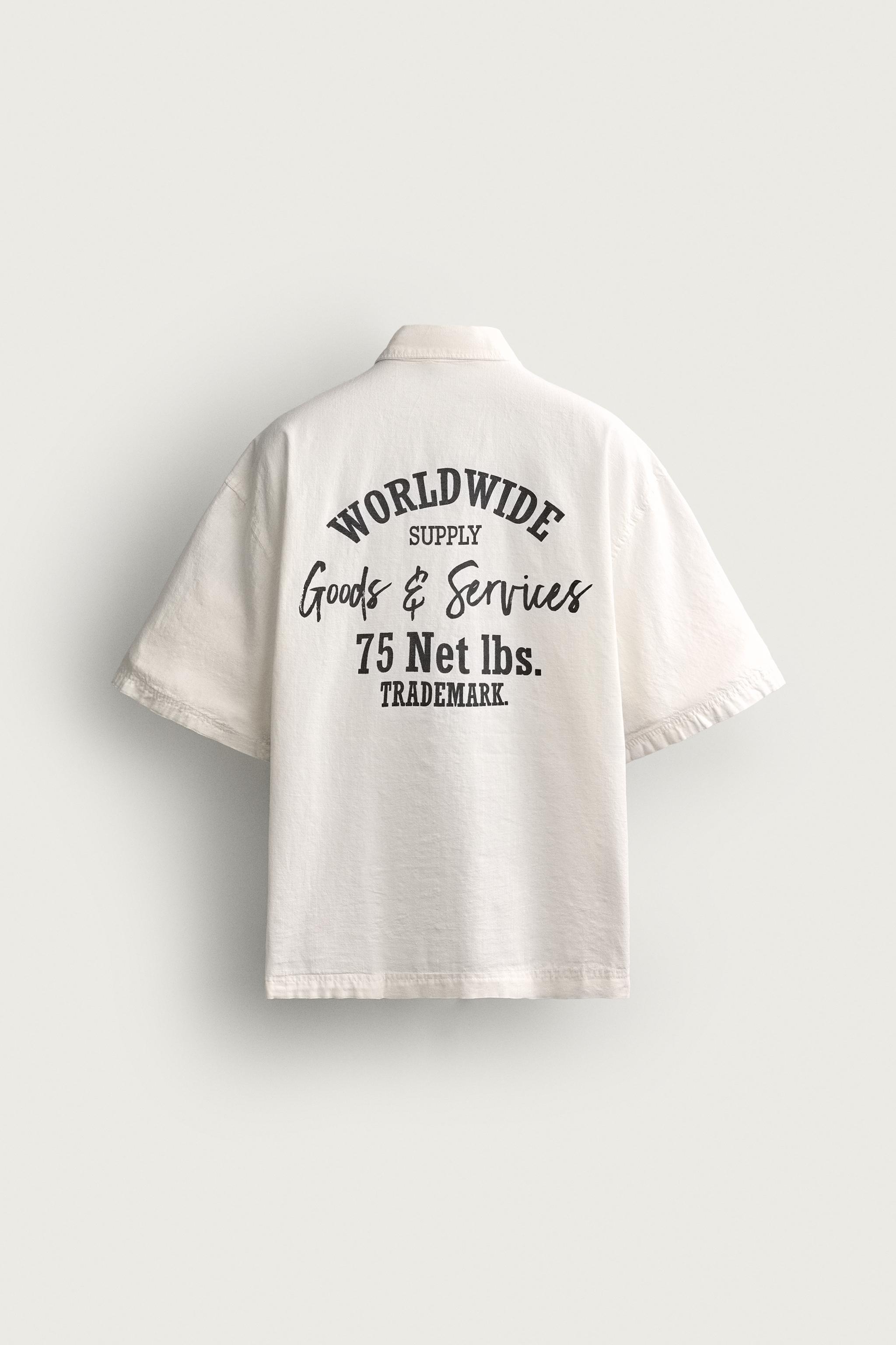 RELAXED FIT COMBINED EMBROIDERY SHIRT