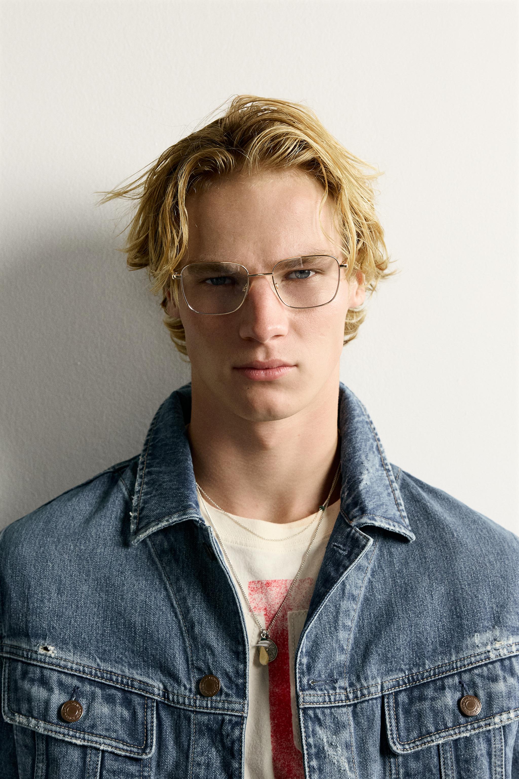 Мужские солнцезащитные очки Zara SQUARE METAL SUNGLASSES
