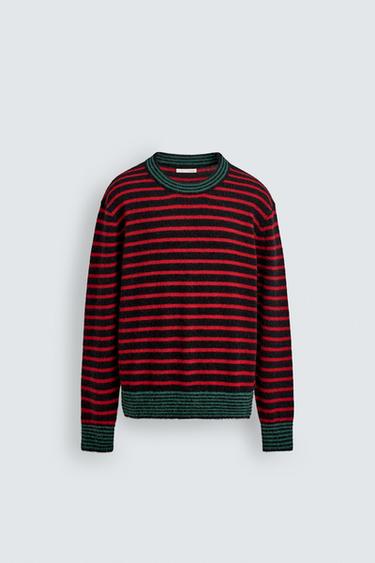 STRIPED JACQUARD JUMPER - Black by Zara