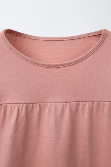 T-SHIRT UNI À VOLANTS - Terracota de Zara - Image 2