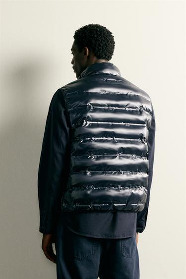 LIGHTWEIGHT WATER-REPELLENT PUFFER GILET - Navy blue by Zara