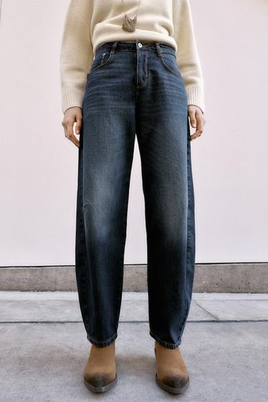 JEAN Z1975 BALLOON FIT TAILLE NORMALE - Bleu de Zara
