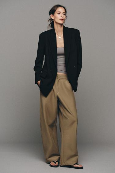بنطلون BARREL - جملي وسط الخاص بـ Zara