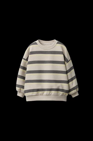 SUDADERA RAYAS - Beige de Zara