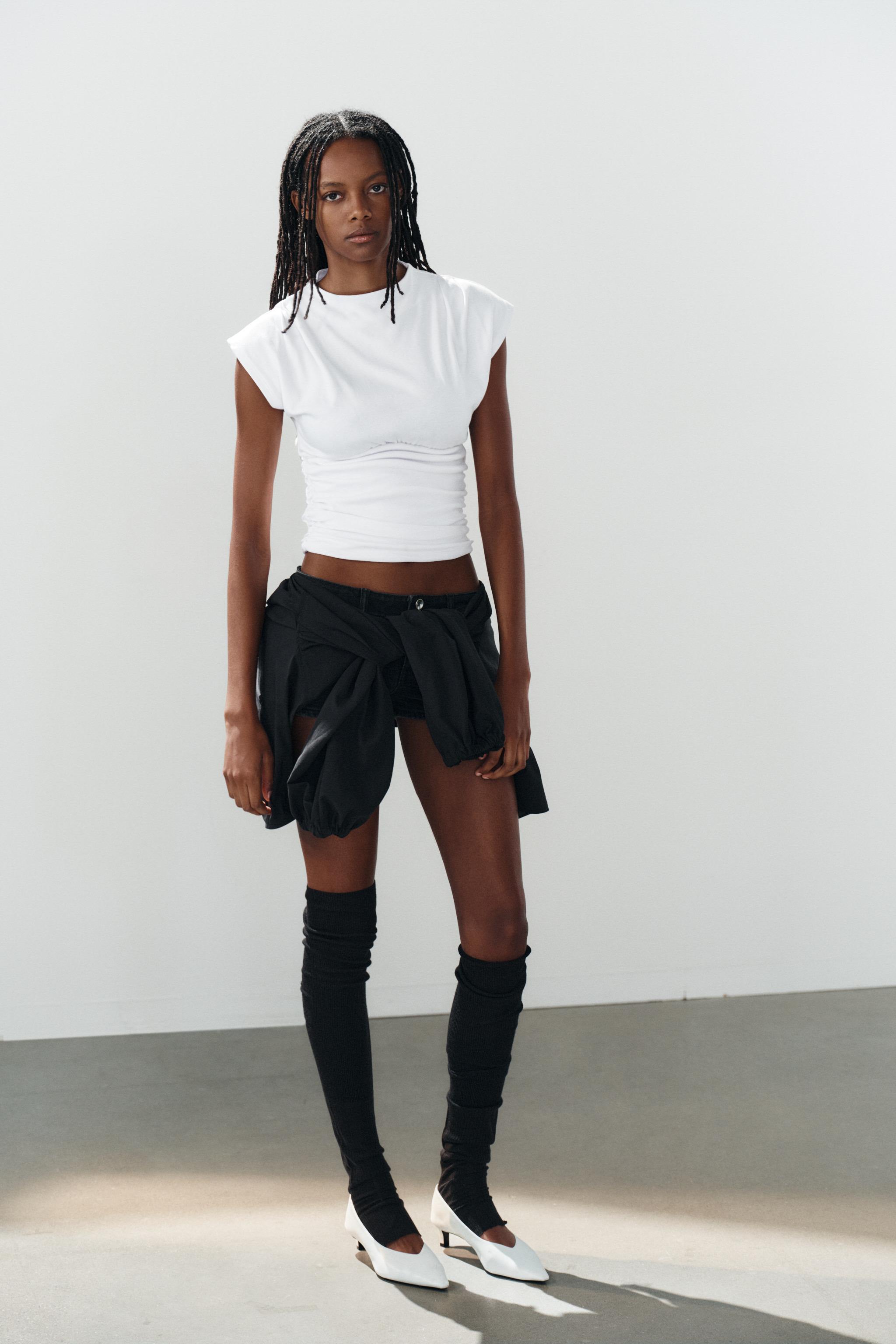 TOP À CEINTURE ET PLIS