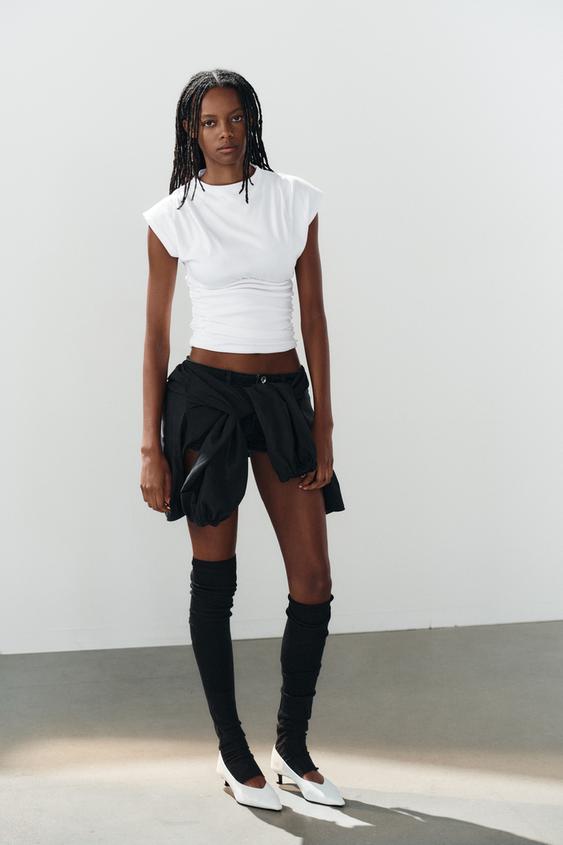 GATHERED SASH TOP - White by Zara - Image 0