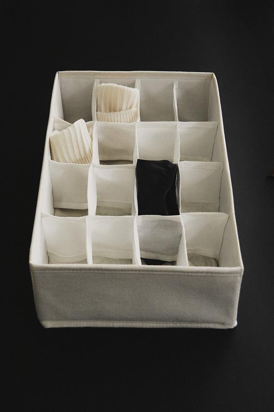 CESTO ORGANIZADOR COM COMPARTIMENTOS - Creme da Zara - Imagem 0