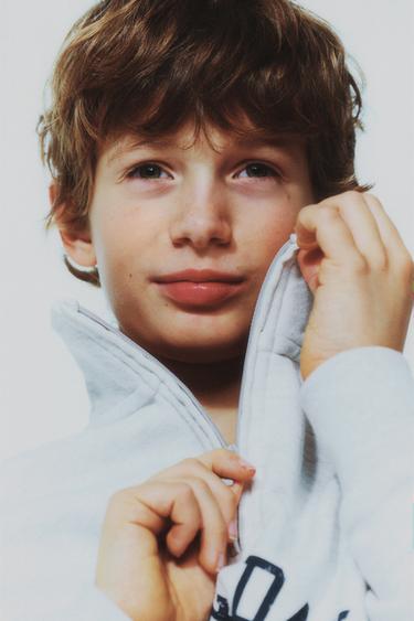 SPORTY SWEATSHIRT WITH SLOGAN - Grey marl by Zara