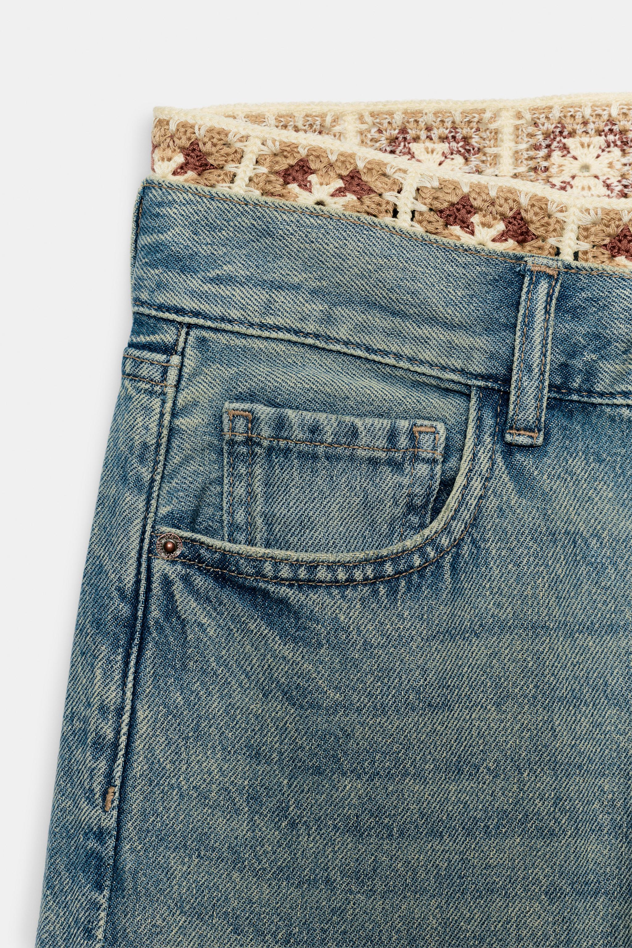 Z1975 LOOSE FIT MID-RISE CROCHET JEANS
