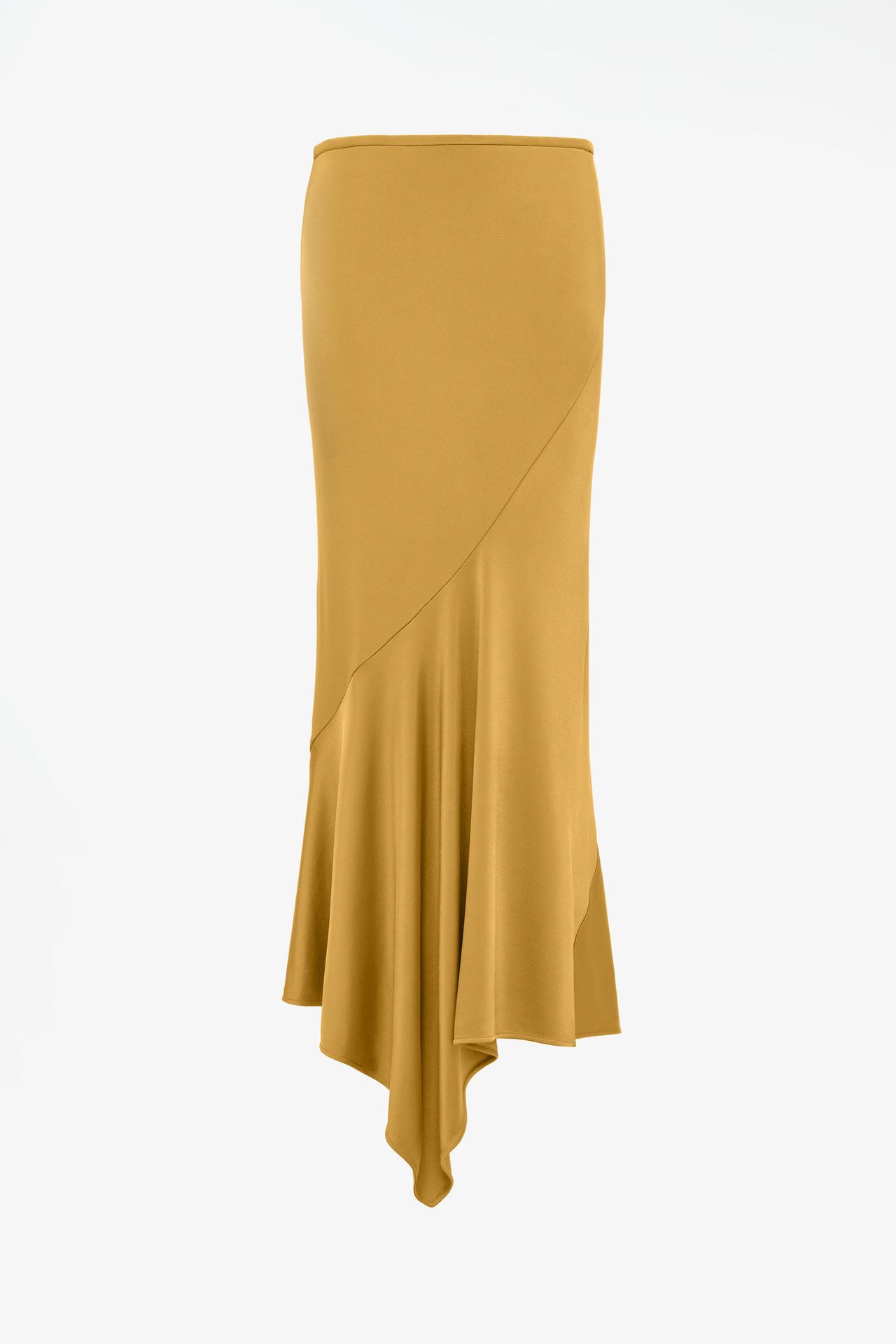 LIMITED EDITION ASYMMETRIC CUT SKIRT — Ocher
