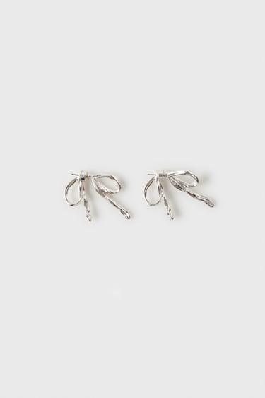 СЕРЬГИ С БАНТОМ Z3D — СЕРЕБРИСТЫЙ от Zara — изображение 0