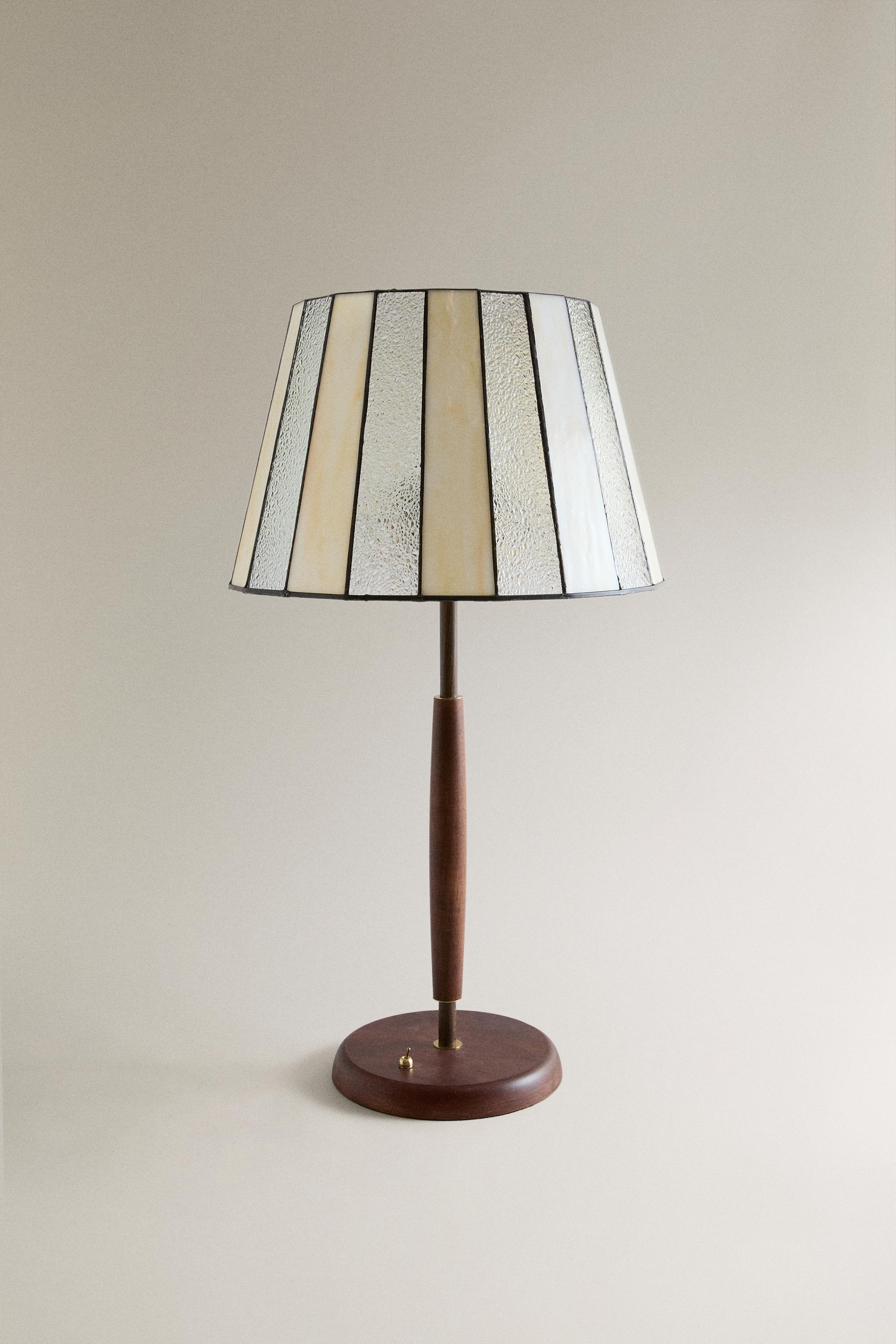 STRIPED GLASS TABLE LAMP