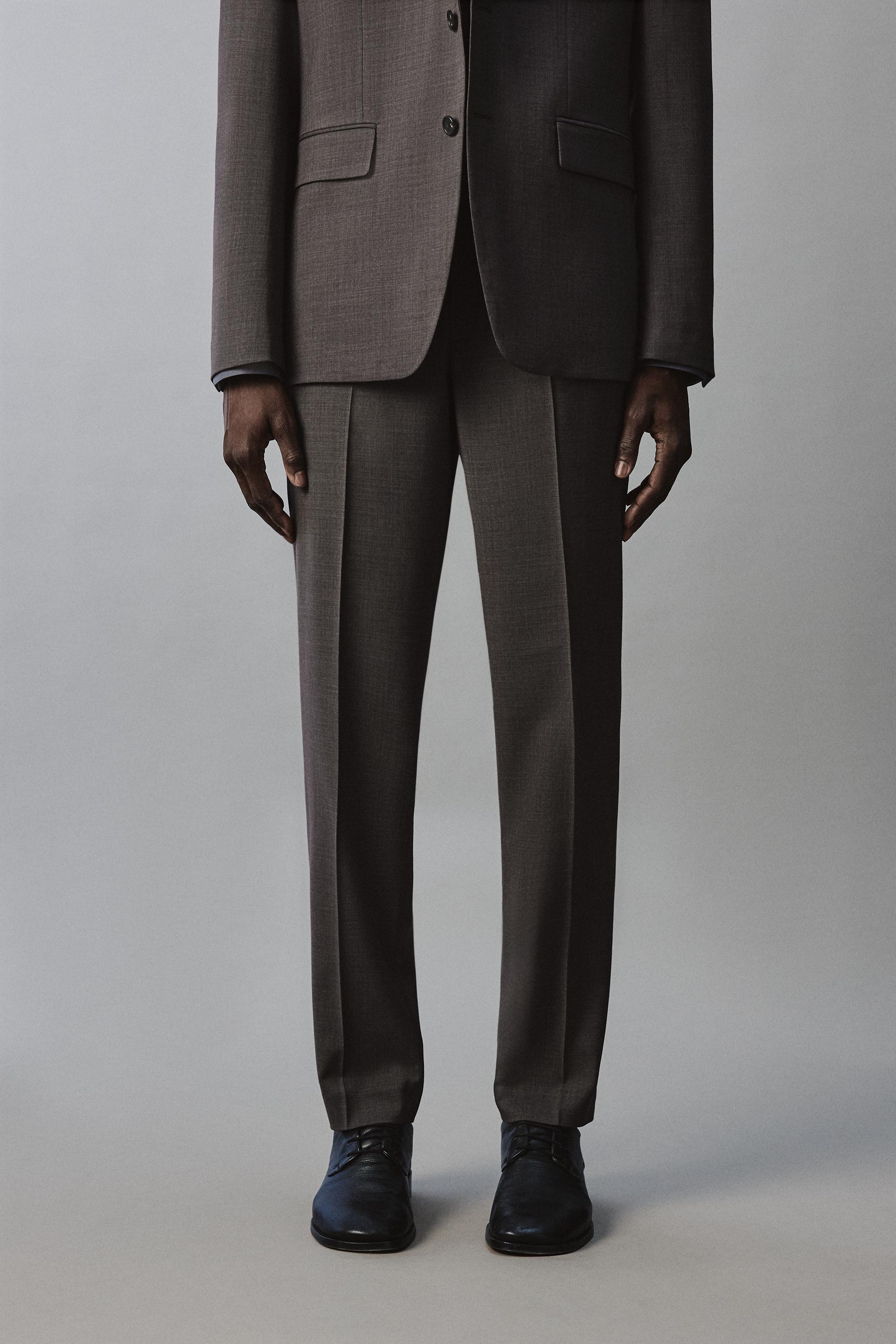 TEXTURED SUIT PANTS - Brown | ZARA United States