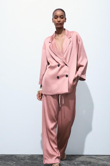 CREASED-EFFECT BLAZER - MARSALA by Zara