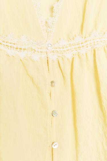 TOP DENTELLES - Jaune clair de Zara - Image 6