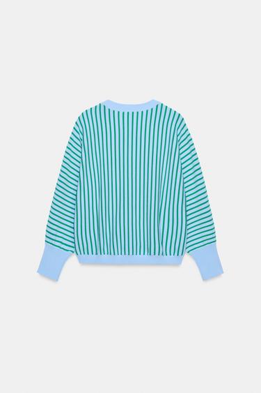 SWEAT EN MAILLE À RAYURES - unique de Zara - Image 8