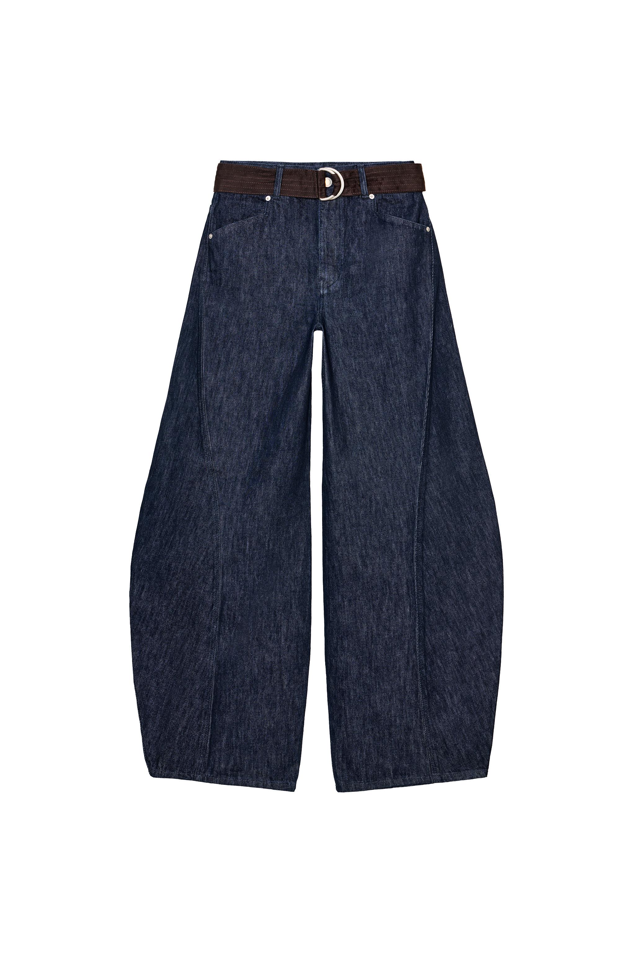 ZW COLLECTION BARREL BELT JEANS - Blue | ZARA Canada