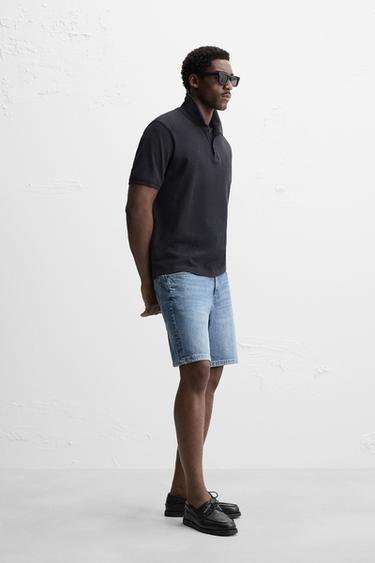 SHORT EN DENIM COUPE CLASSIQUE - Bleu moyen de Zara - Image 3