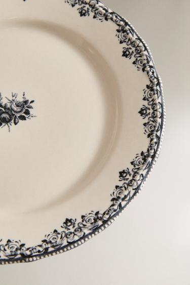 ASSIETTE À DESSERT MOTIF PLACÉ - Bleu / Gris de Zara - Image 2