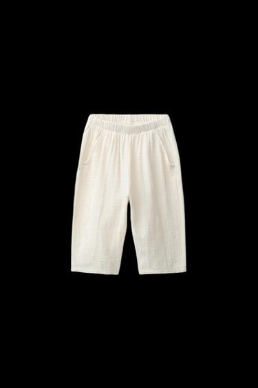 TEXTURED TROUSERS - Ecru by Zara