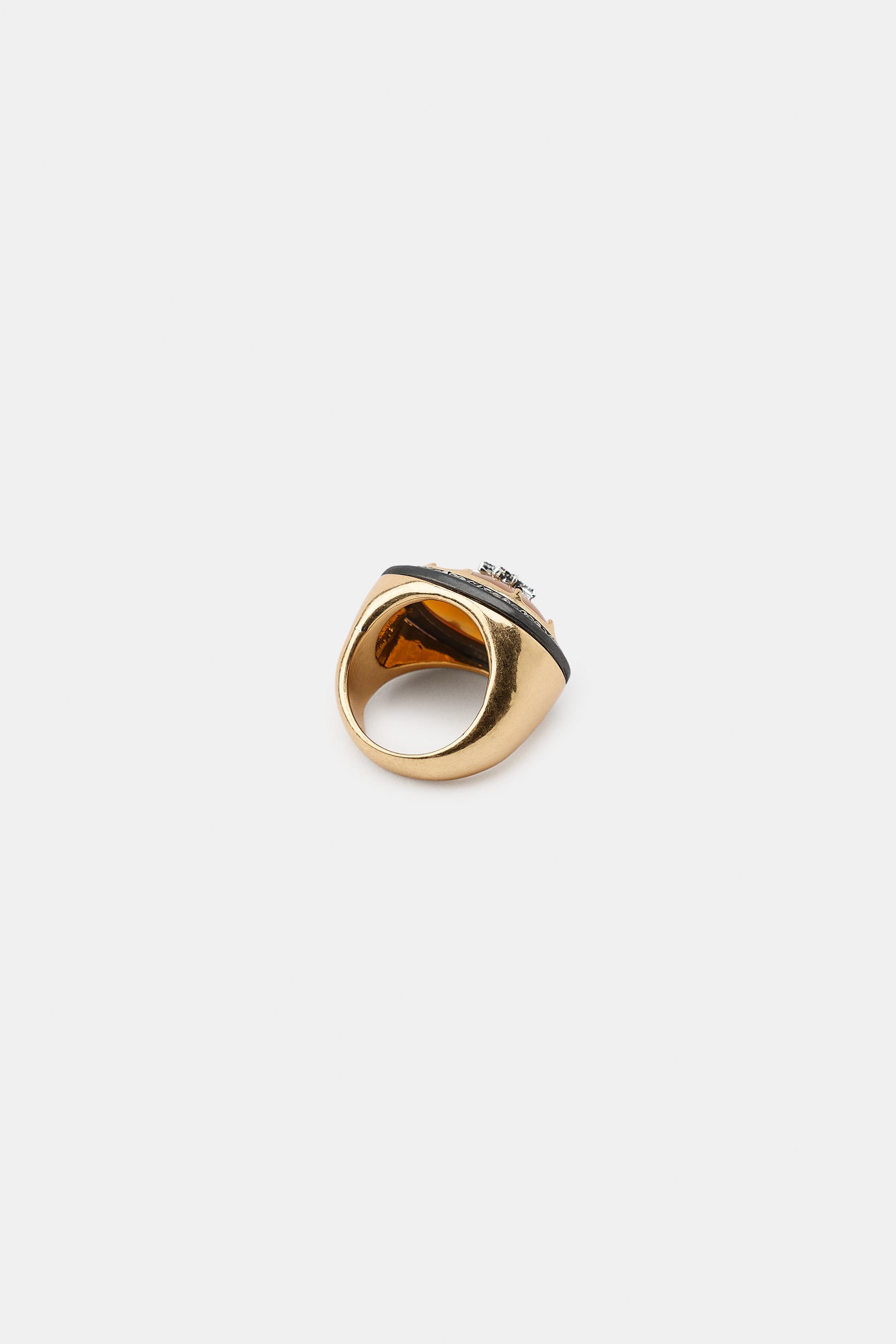 OVAL RHINESTONE RING