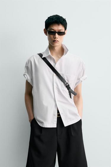 ÁO SƠ MI OXFORD DÁNG OVERSIZE - Màu trắng từ Zara