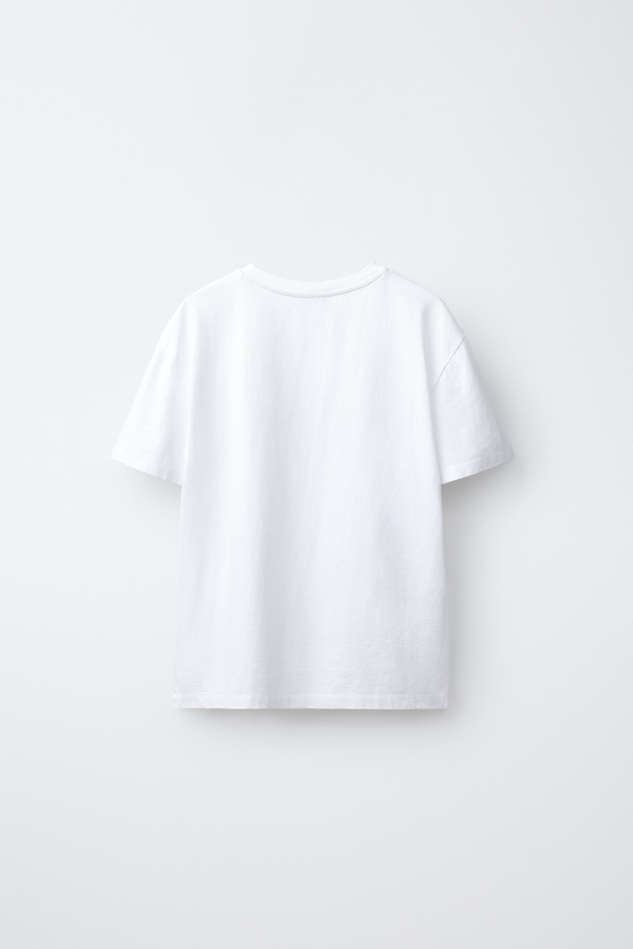 T-SHIRT INSCRIPTION CONTRASTE MANCHES COURTES 0FR. PARIS X ZARA