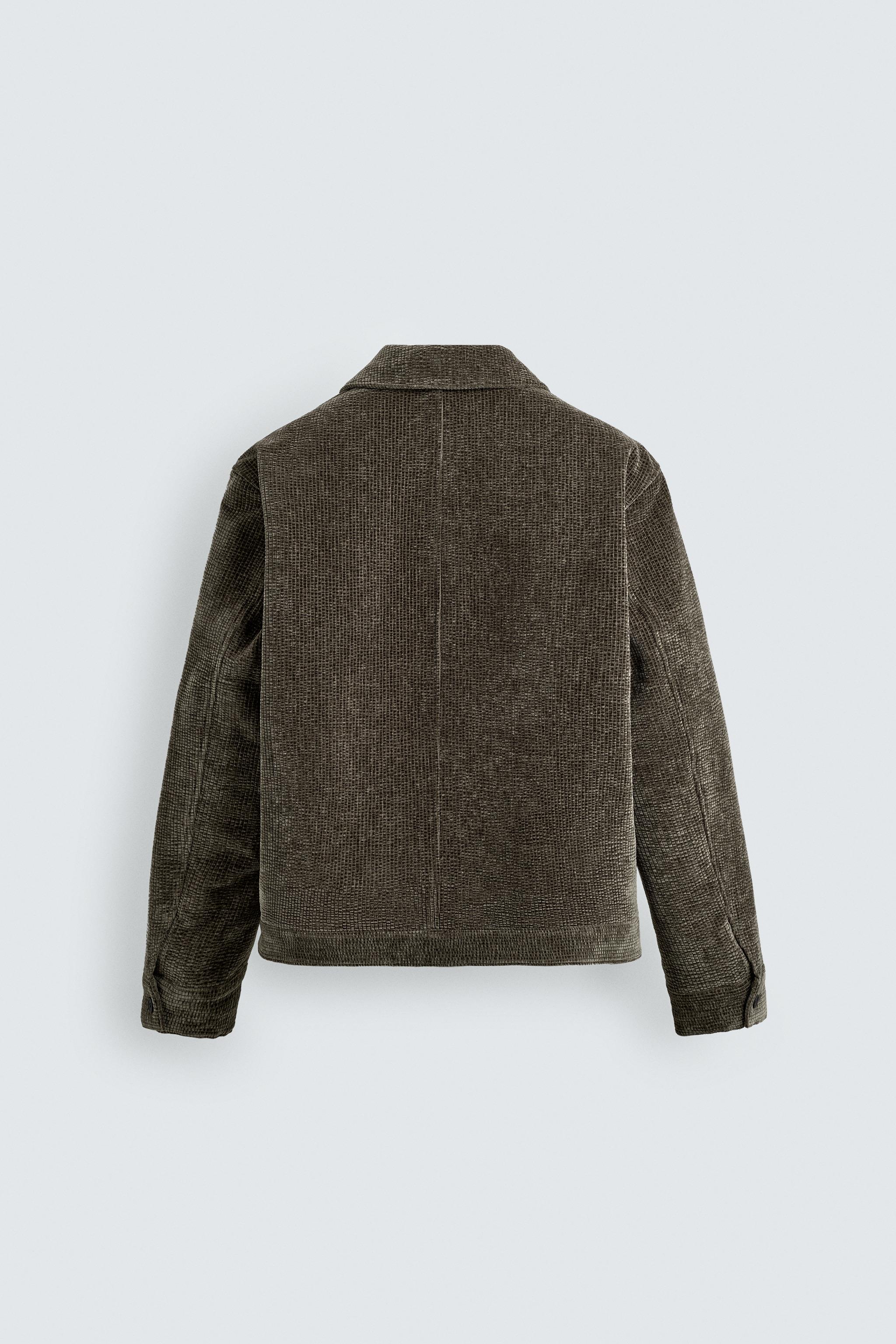 コーデュロイ パフジャケット - モスグリーン | ZARA Japan / 日本
