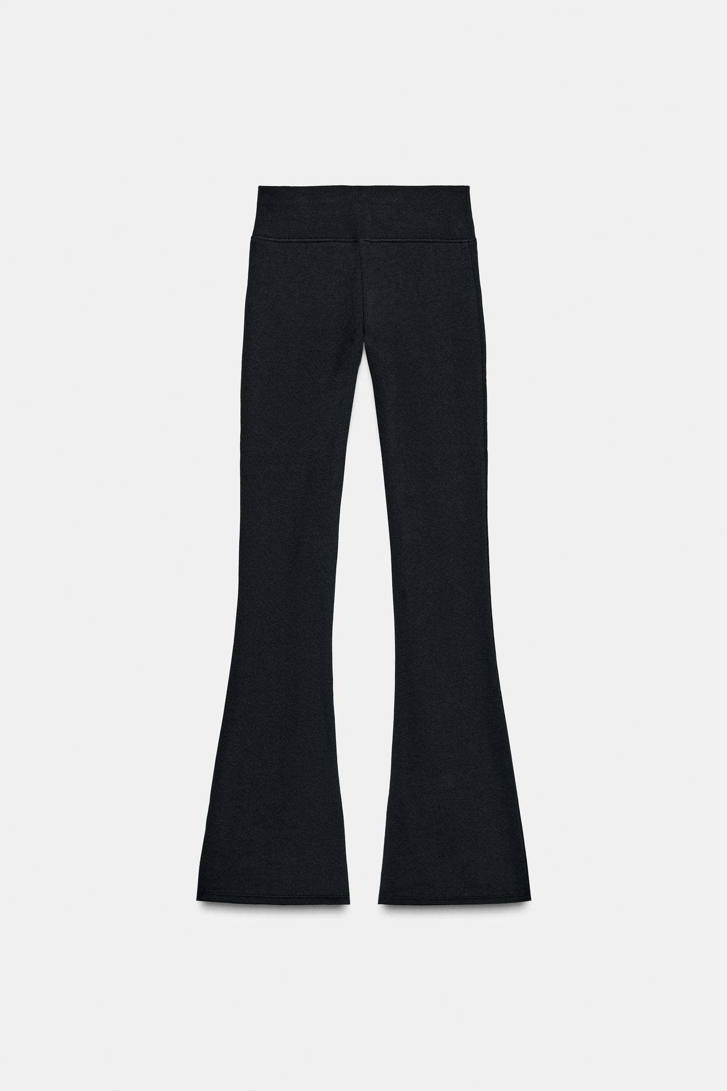 Женские брюки Zara Flare Sweatpants, цвет: Чёрный — фото 4