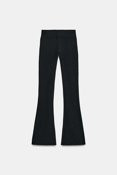 FLARE FLEECE TROUSERS - Black by Zara