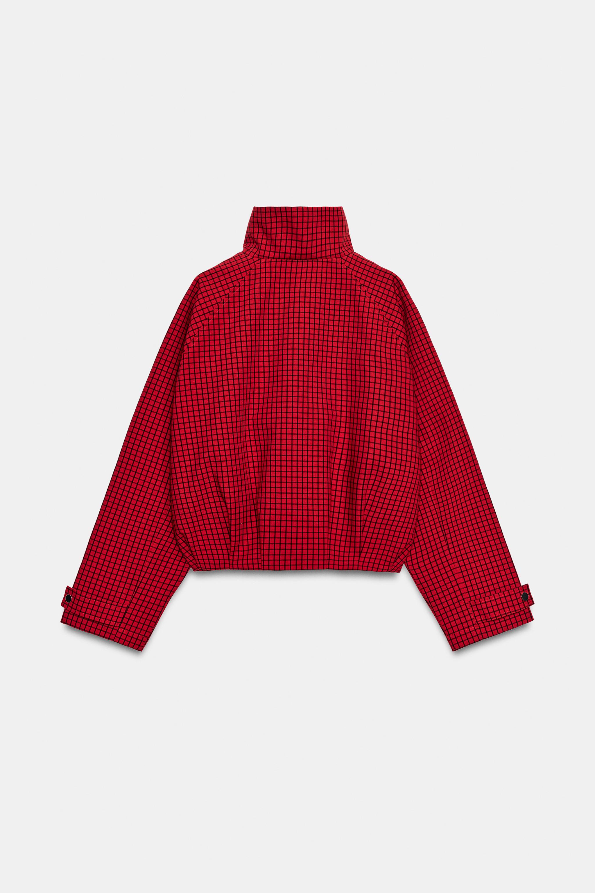 Zara Ekoseli Bomber Ceket görsel 6